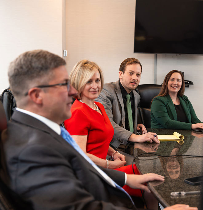 MKR attorneys meeting in the board room